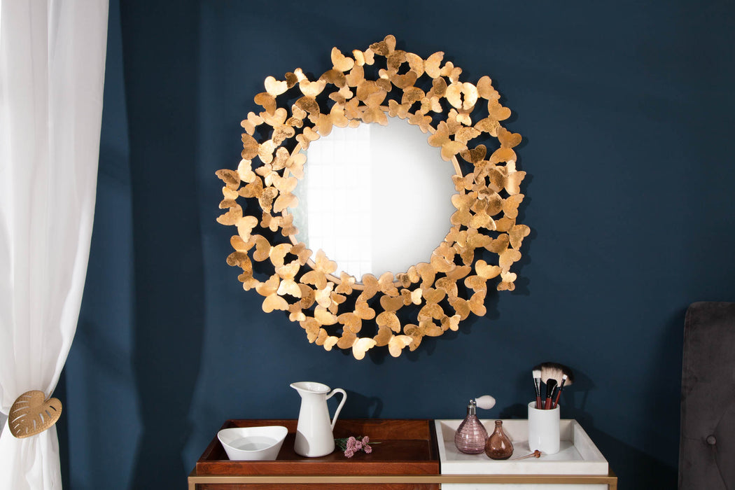 Spiegel Schmetterling 78cm Gold