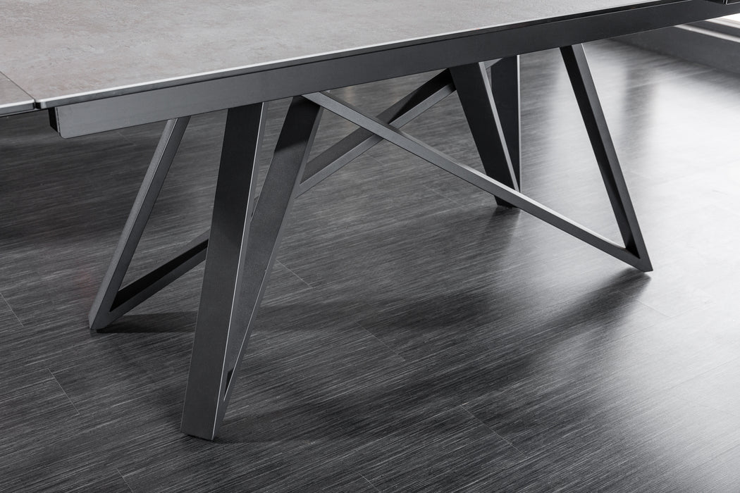 Esstisch Globe 180-220-260cm Beton-Optik Keramik