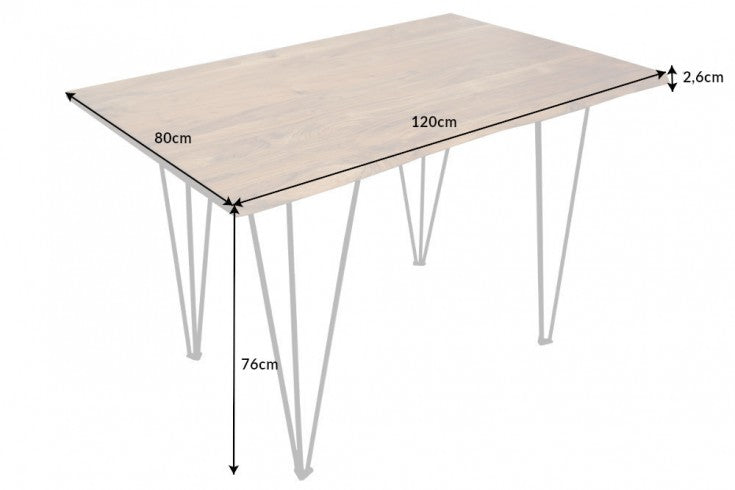 Esstisch Engelberg 120cm Akazie 26mm