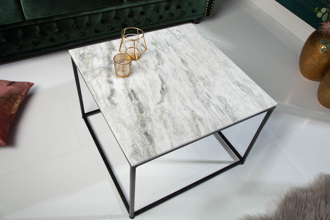Couchtisch Jura 50cm Marmor weiss
