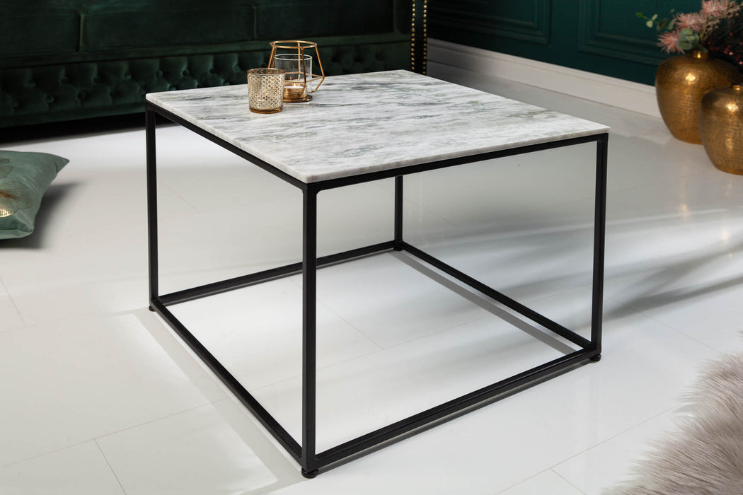Couchtisch Jura 50cm Marmor weiss