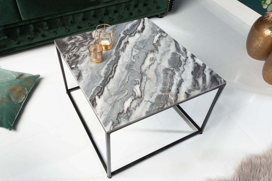 Couchtisch Jura 50cm Marmor grau