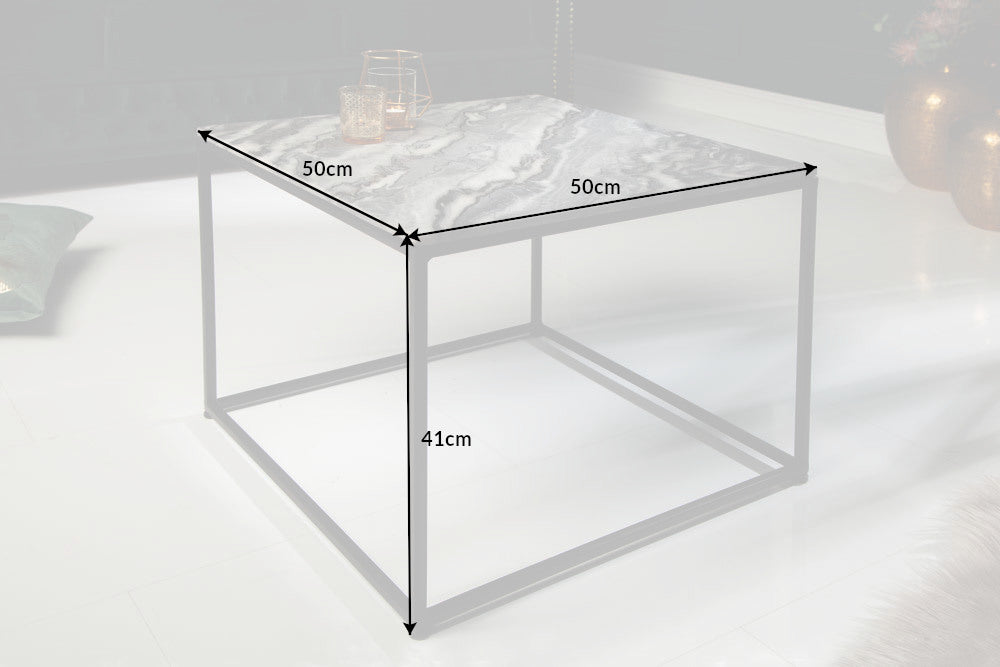 Couchtisch Jura 50cm Marmor grau