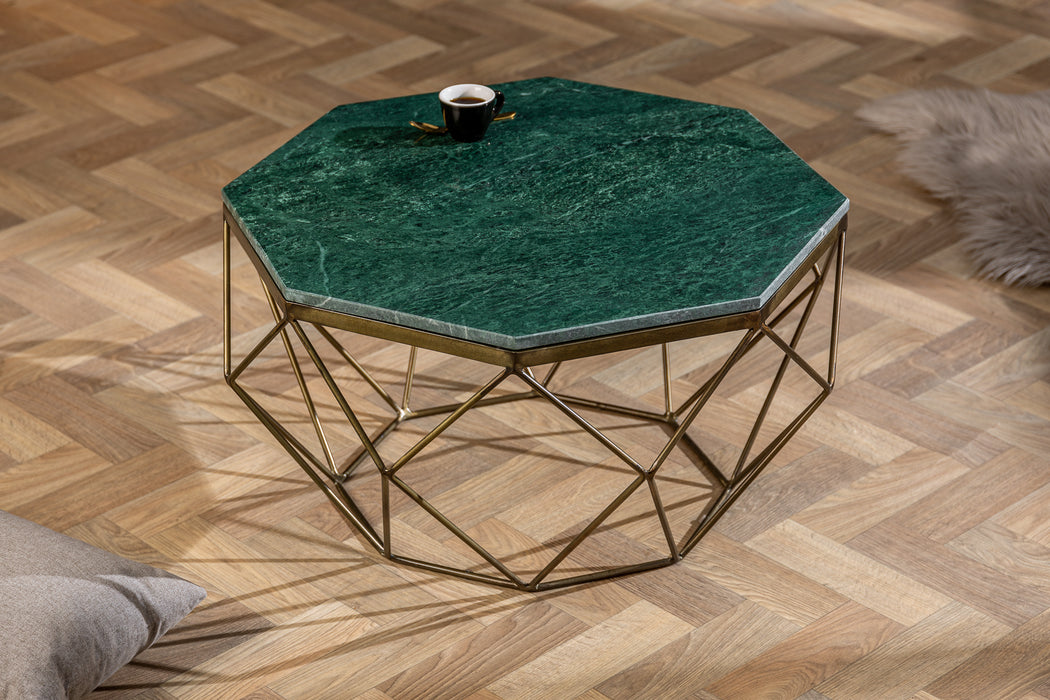 Couchtisch Diamant 70cm Marmor grün