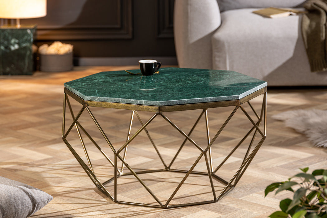 Couchtisch Diamant 70cm Marmor grün