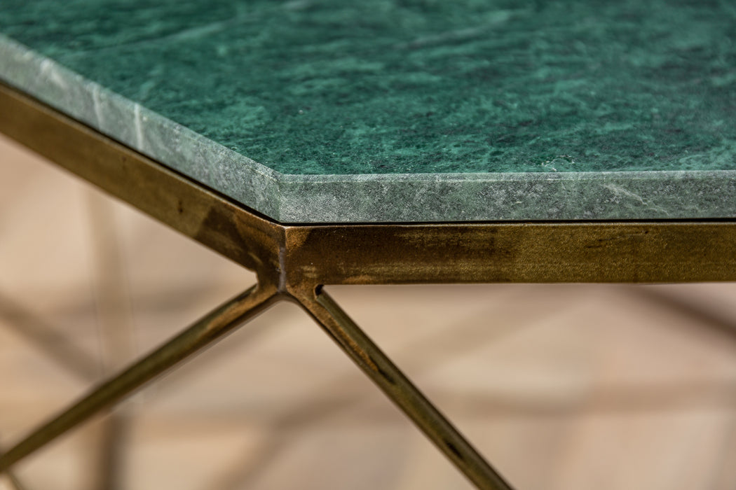 Couchtisch Diamant 70cm Marmor grün