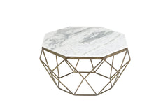 Couchtisch Diamant 70cm Marmor weiss