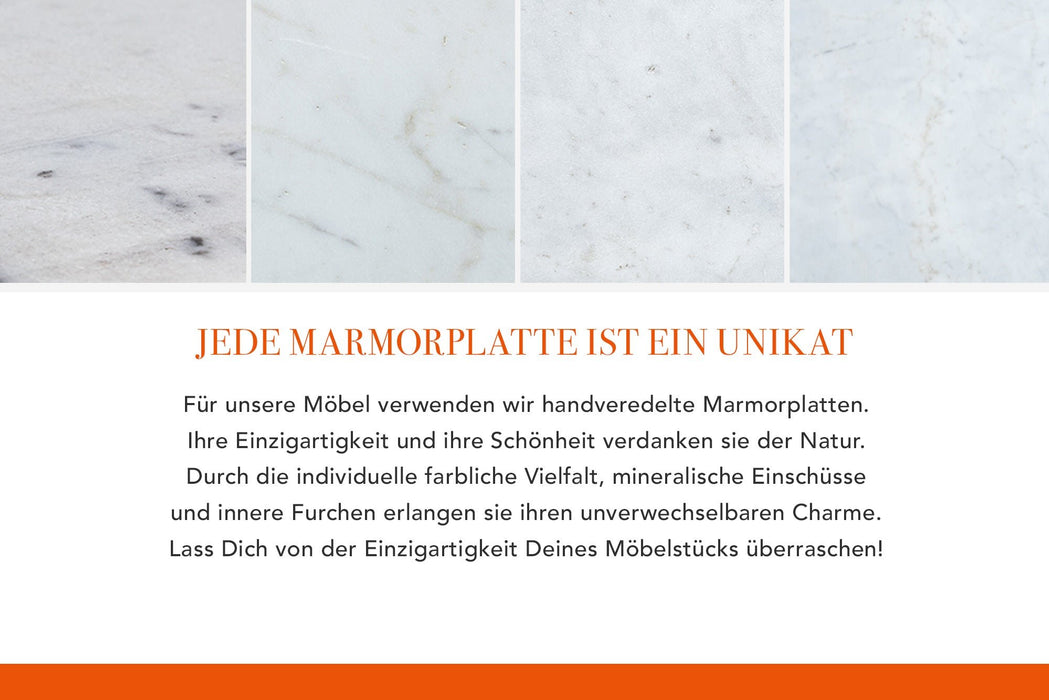 Couchtisch Diamant 70cm Marmor weiß
