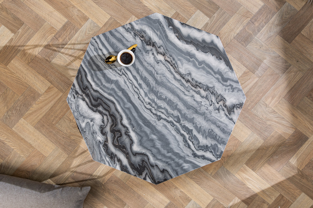Couchtisch Diamant 70cm Marmor grau