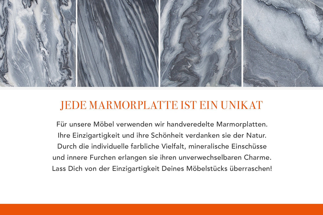 Couchtisch Diamant 70cm Marmor grau