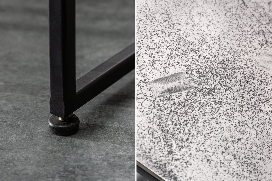 Couchtisch Jura 2er Set silber schwarz