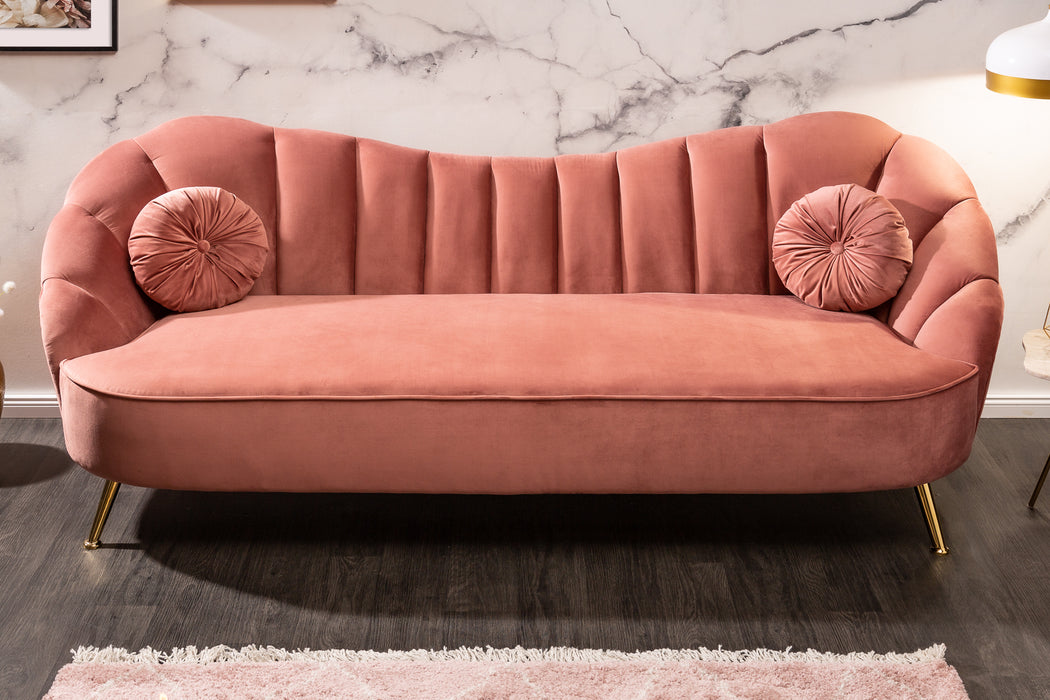 Sofa Serena 220cm Samt altrosa