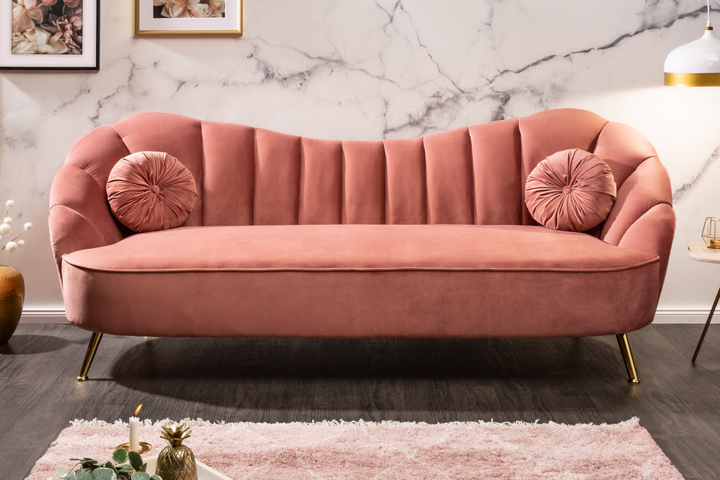 Sofa Serena 220cm Samt altrosa