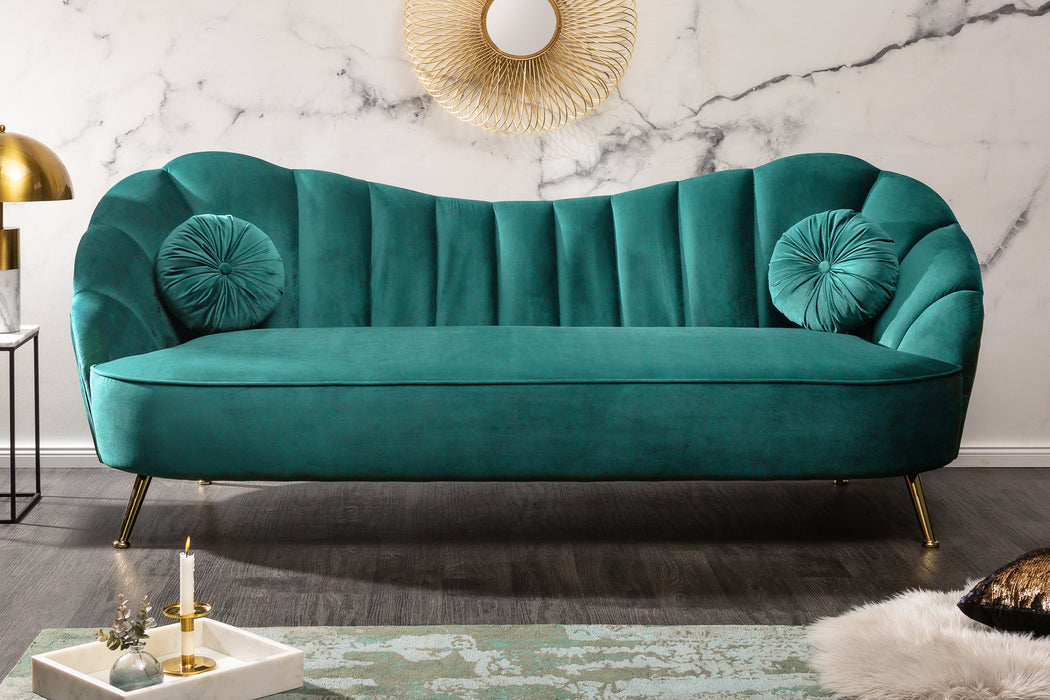 Sofa Serena 220cm Samt Türkis