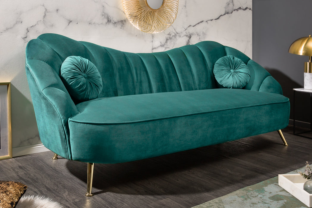 Sofa Serena 220cm Samt Türkis