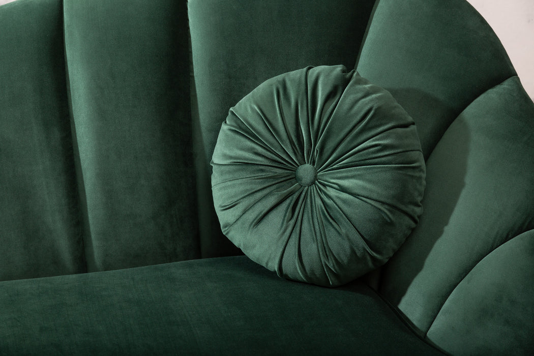 Sofa Serena 220cm Samt Flaschengrün