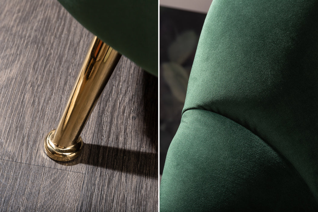 Sofa Serena 220cm Samt Flaschengrün