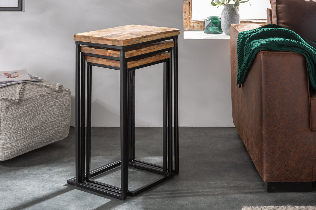 Beistelltisch Industry 3er Set Mango