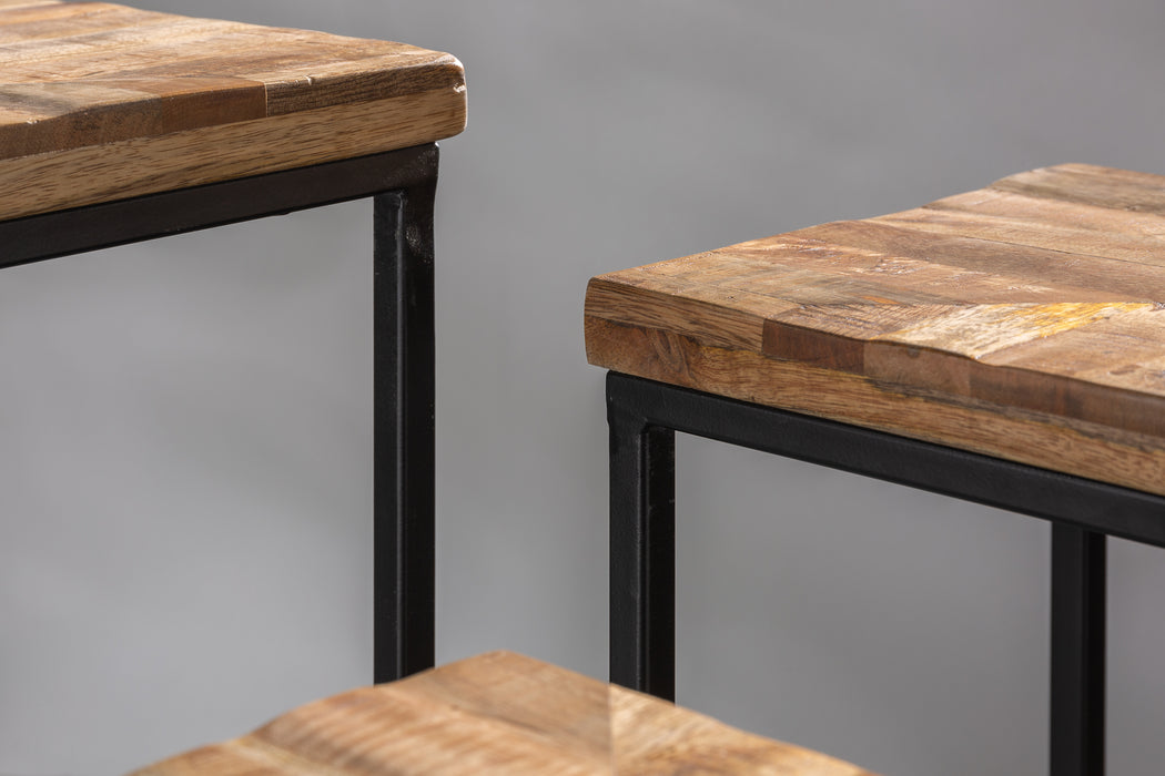 Beistelltisch Industry 3er Set Mango
