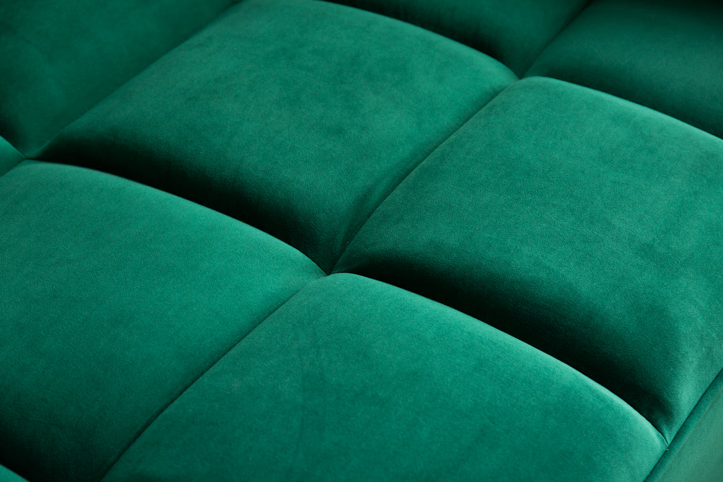 Schlafsofa Miami 215cm smaragdgrün Samt