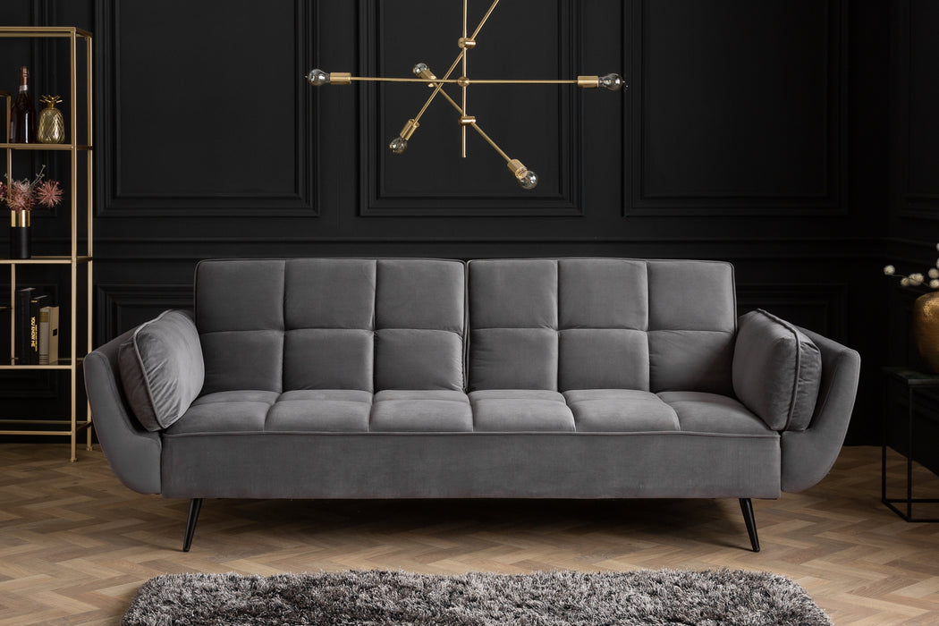 Schlafsofa Miami 215cm grau Samt