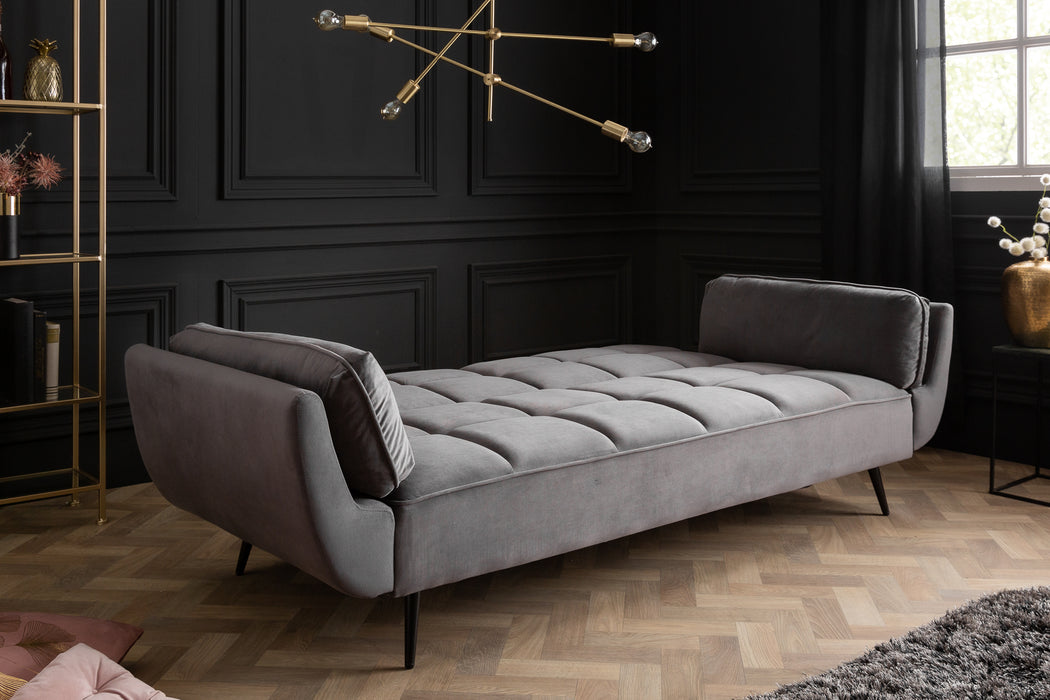 Schlafsofa Miami 215cm grau Samt