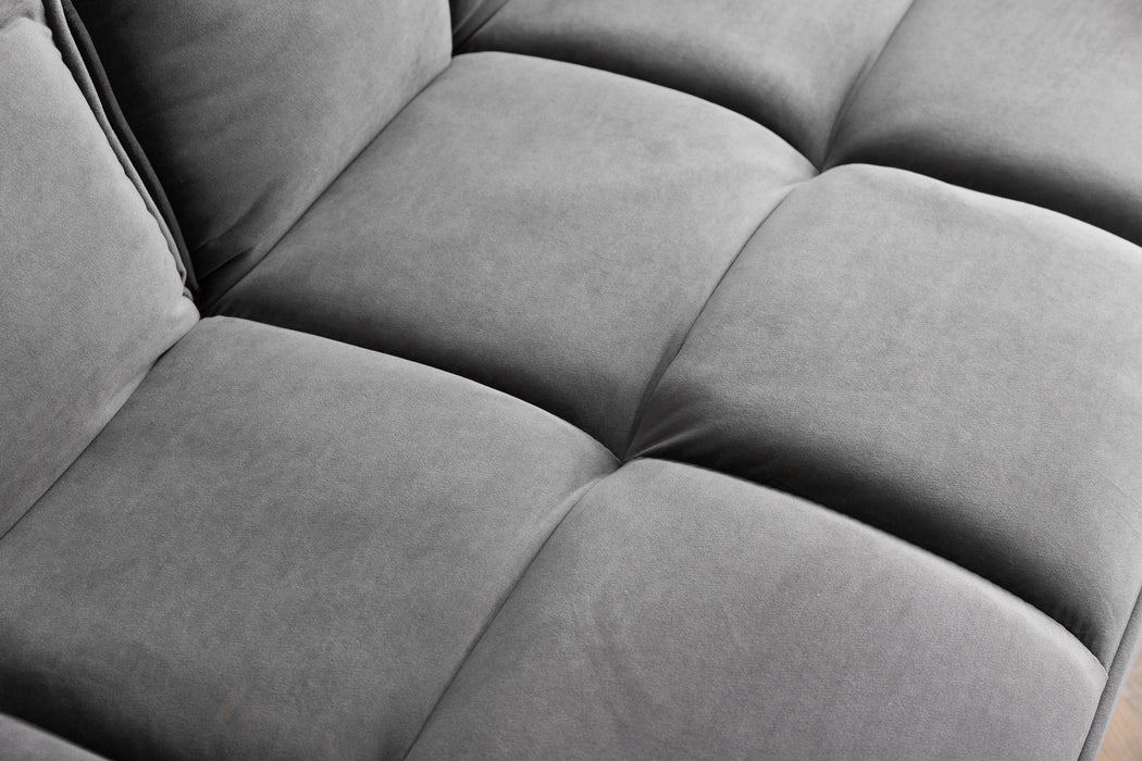 Schlafsofa Miami 215cm grau Samt