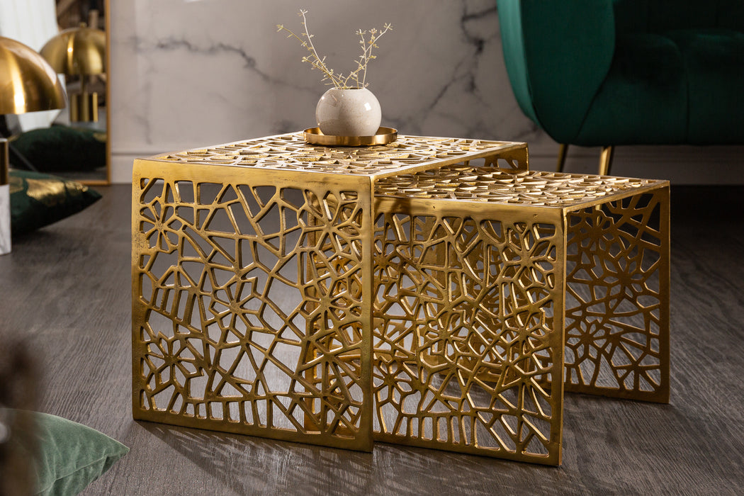 Couchtisch Conceptual 2er Set gold