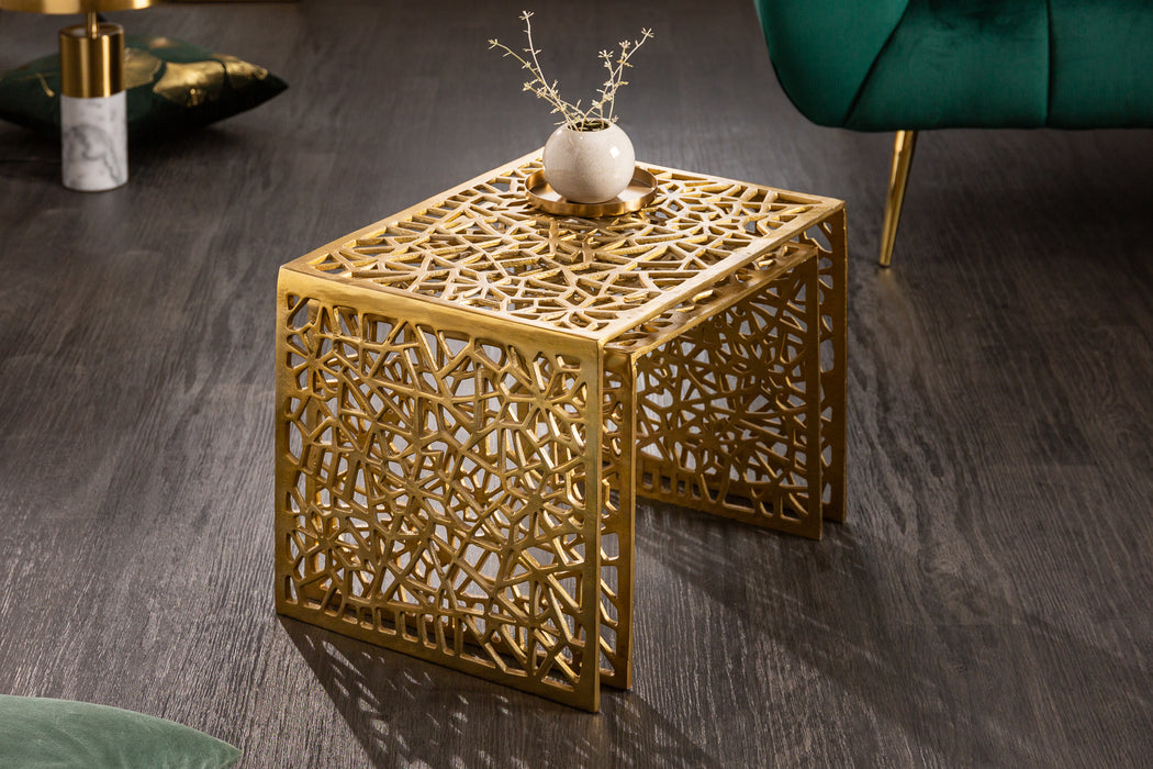 Couchtisch Conceptual 2er Set gold