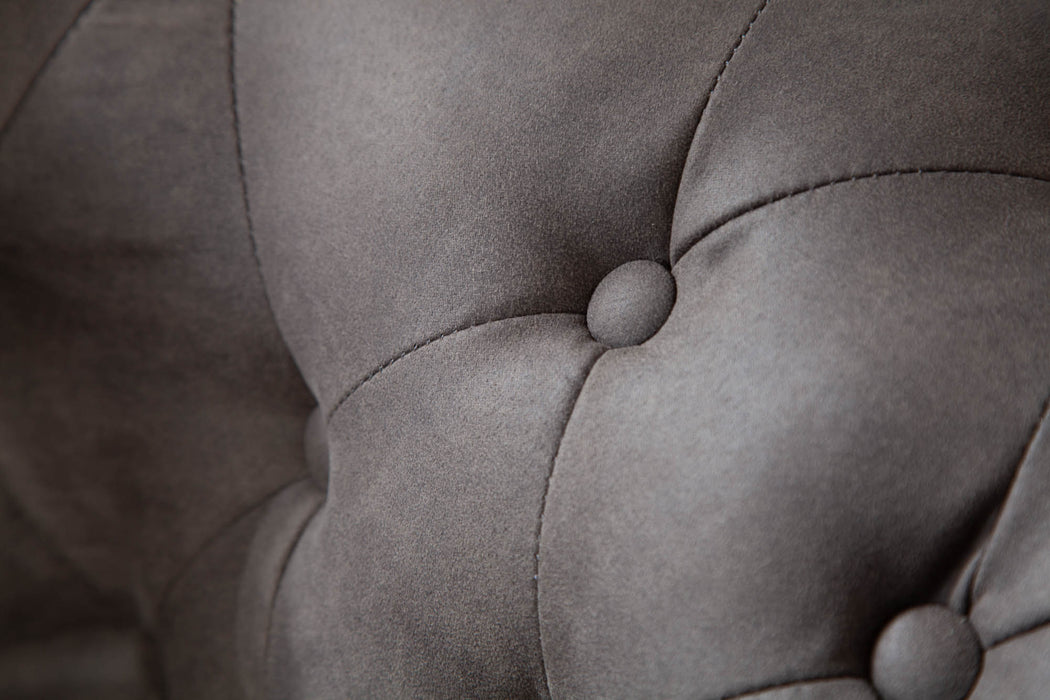 Sofa Chesterfield II 2er 150cm Vintage Grau Taupe
