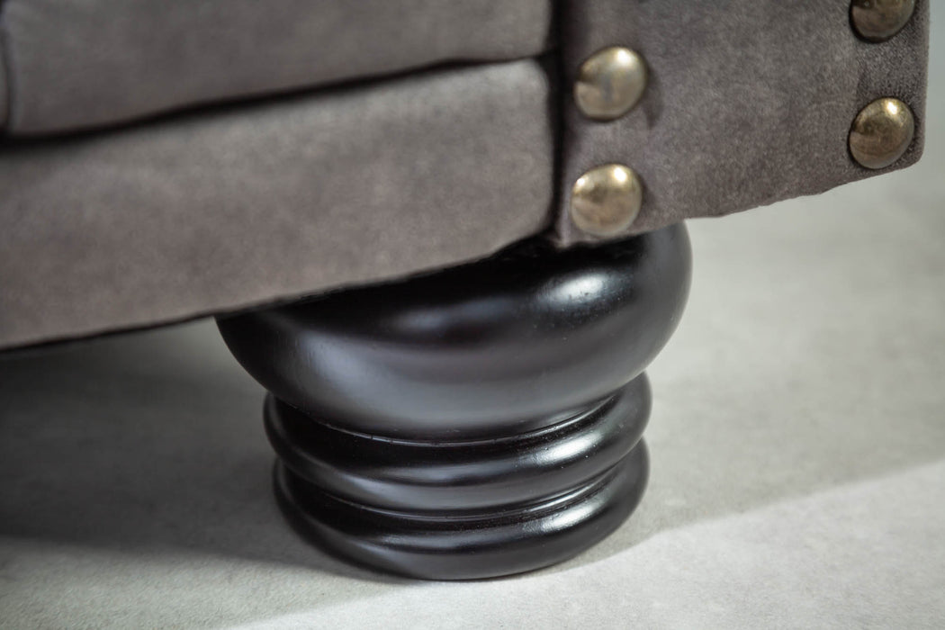 Sofa Chesterfield II 2er 150cm Vintage Grau Taupe