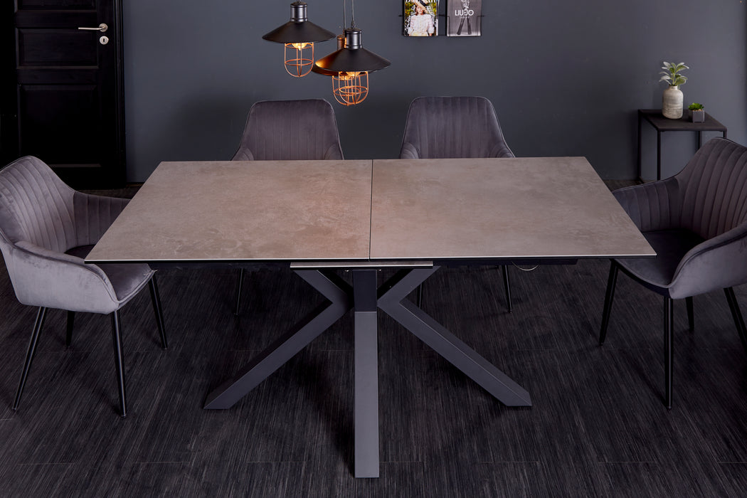 Esstisch Infinity 180-225cm Keramik Beton-Optik