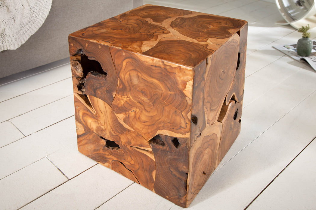Beistelltisch Block 40cm Teak
