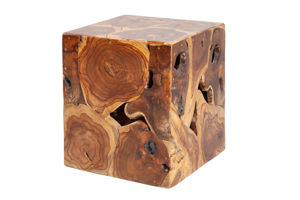 Beistelltisch Block 40cm Teak