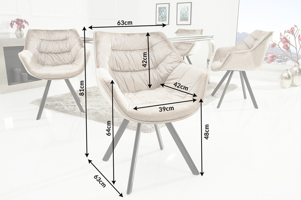 Stuhl The Nordic Comfort Samt greige