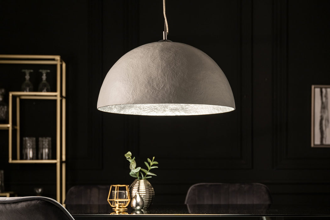 Hängeleuchte Glanz - weiss silber 50cm
