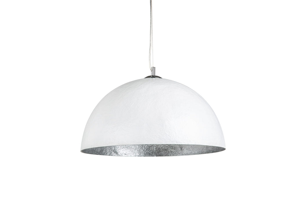 Hängeleuchte Glanz - weiss silber 50cm