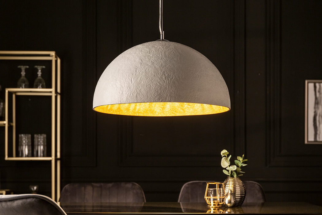 Hängeleuchte Glanz - weiss gold 50cm