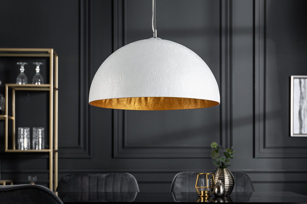 Hängeleuchte Glanz - weiss gold 50cm