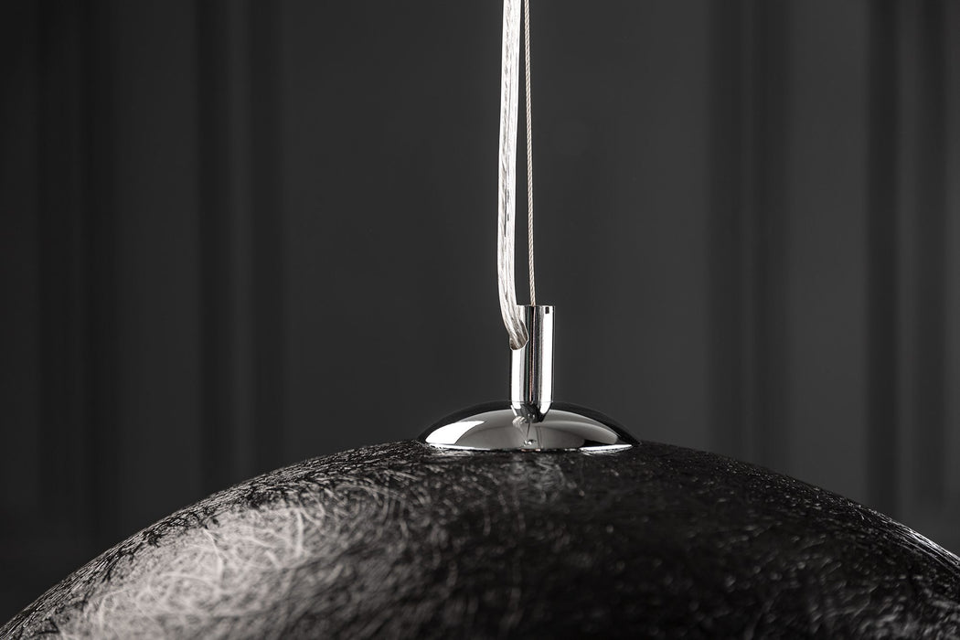 Hängeleuchte Glanz - schwarz silber 50cm