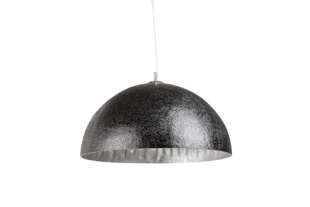 Hängeleuchte Glanz - schwarz silber 50cm