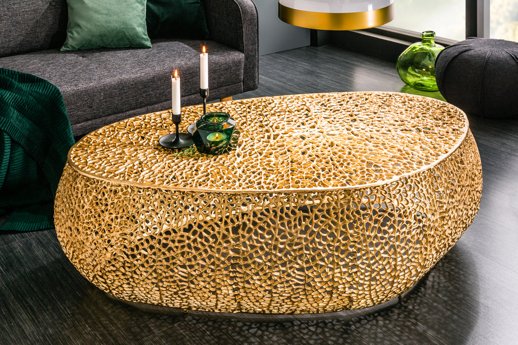 Couchtisch Petal 120cm gold