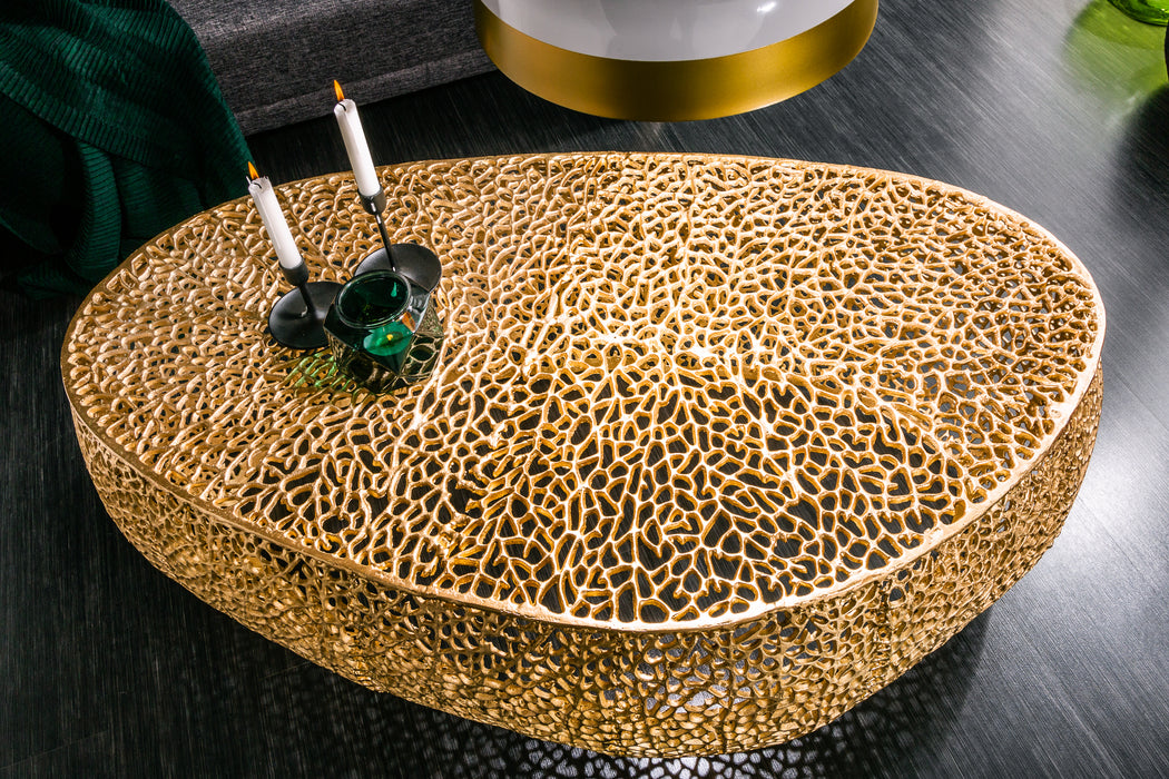 Couchtisch Petal 120cm gold