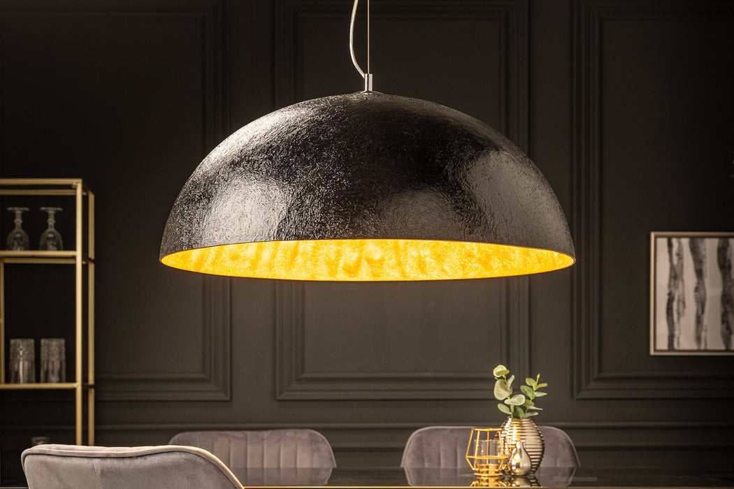 Hängeleuchte Glanz - schwarz gold 70cm