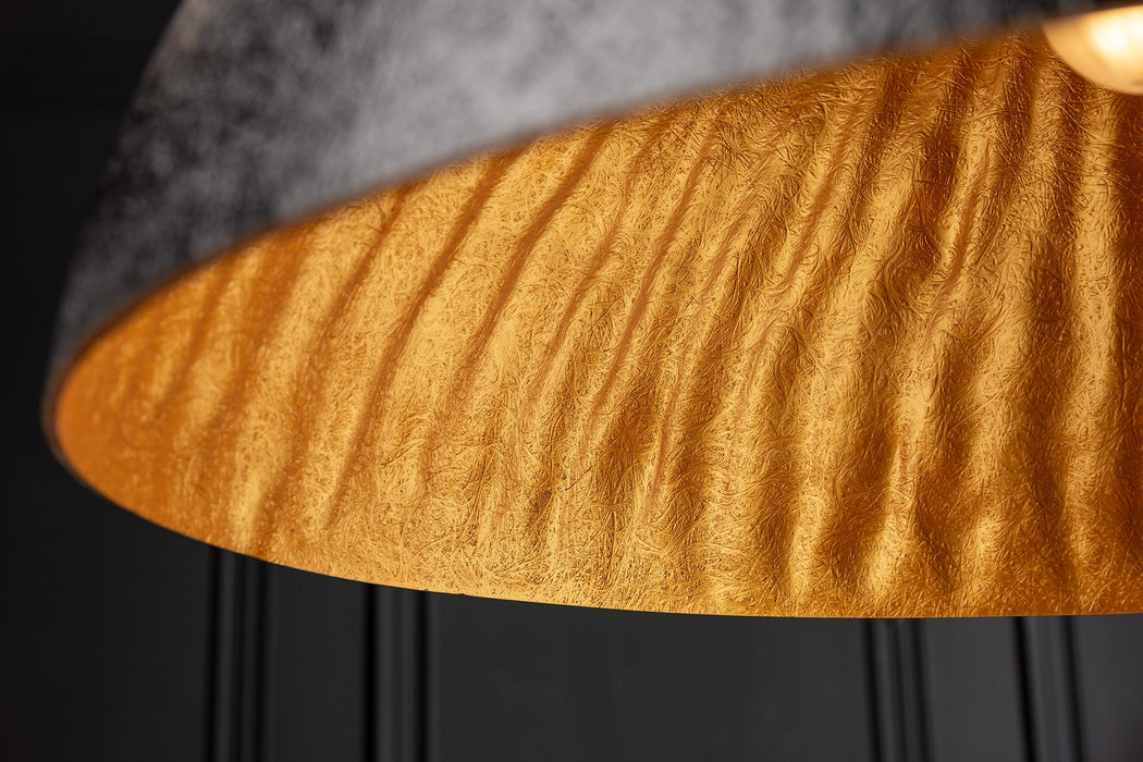 Hängeleuchte Glanz - schwarz gold 70cm