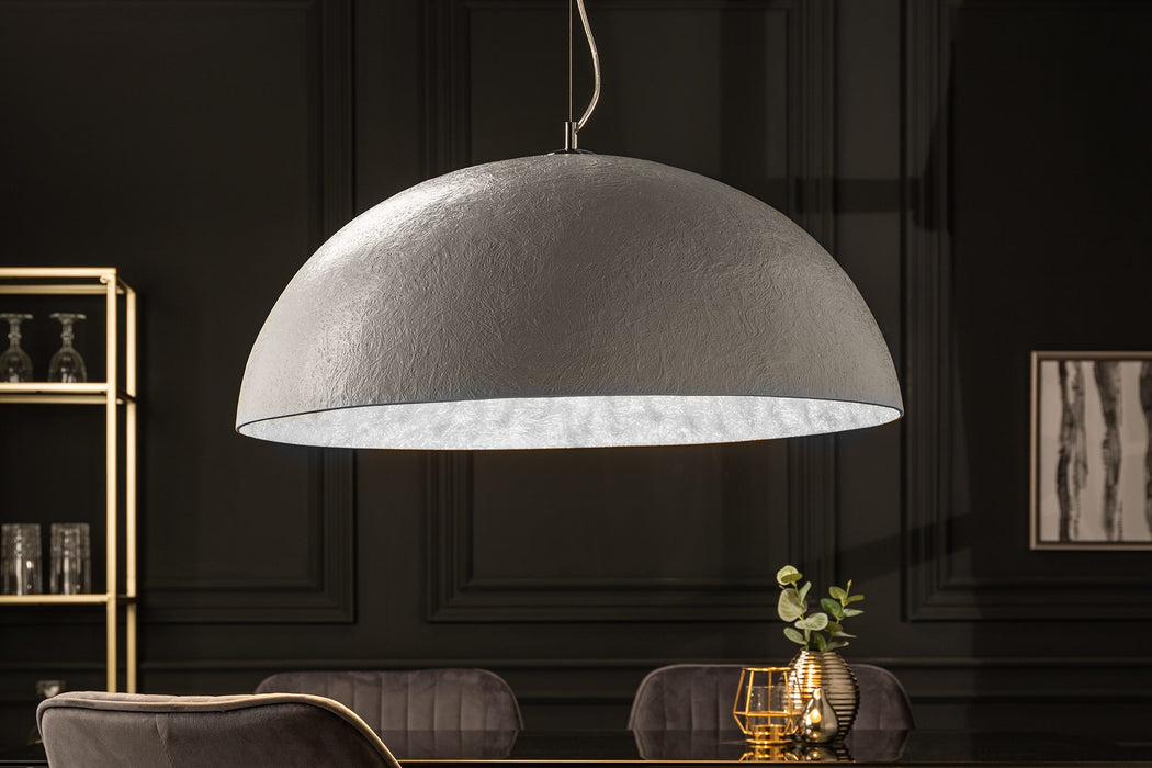 Hängeleuchte Glanz - weiss silber 70cm