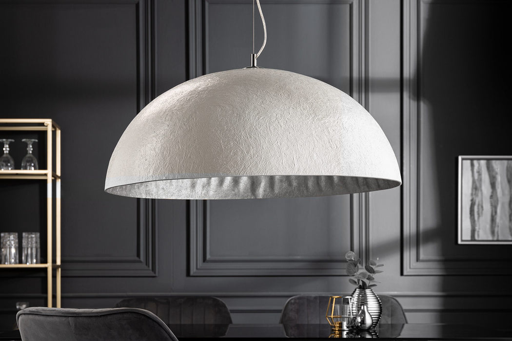 Hängeleuchte Glanz - weiss silber 70cm