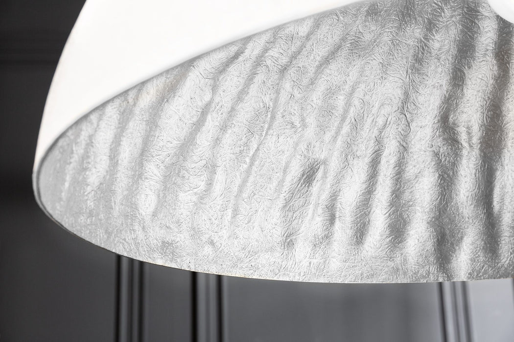 Hängeleuchte Glanz - weiss silber 70cm