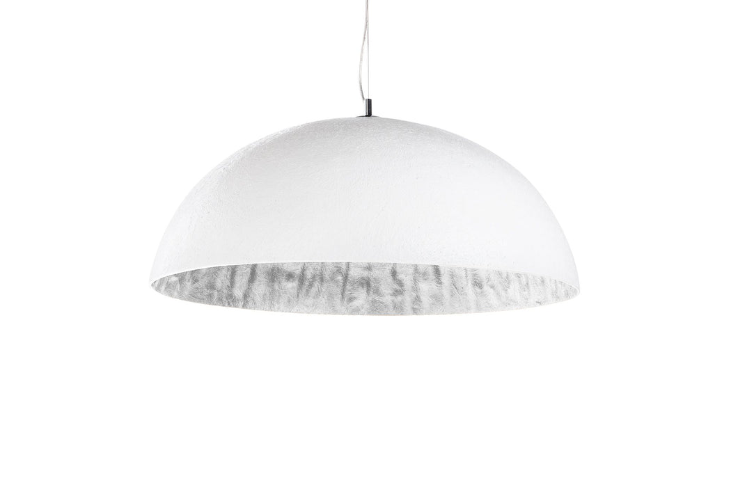 Hängeleuchte Glanz - weiss silber 70cm