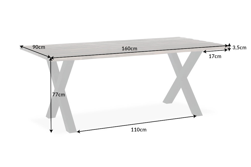 Esstisch Eiger Vintage 160cm Akazie Braun